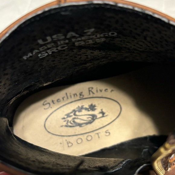 WOMENS STERLING RIVER CASUAL BROWN SHORT BOOTS SIZE 7 Zipper and buckle EUC - Picture 9 of 16